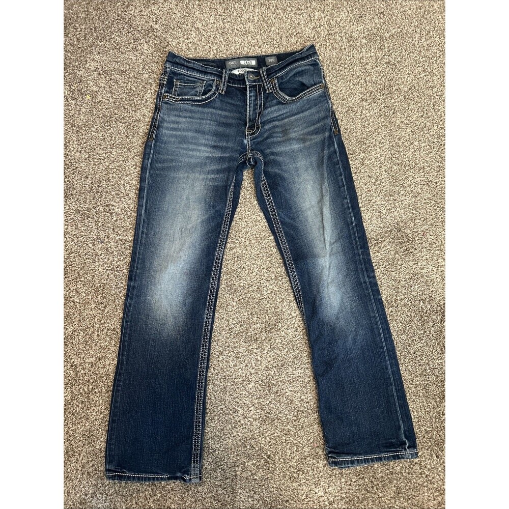 BKE Buckle Jake Bootleg Men's Jeans Size 29R 29x31 Boot Cut Medium Wash Western
